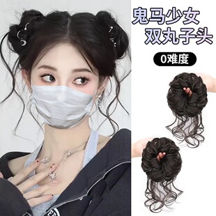 Summer Dragon Beard Ball Head Wig Female Playful and Cute Girl Artificial Hair Hairdressing Fluffy Artifact Wig Hair Band