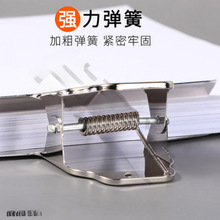 得力山型夹子小号夹多功能小铁夹子固定不锈钢夹子大号画夹子票夹