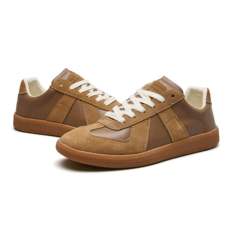 Putian Dexun zapatos retro cuero Forrest zapatos de cuero para hombres diseño de nicho zapatos de skate casuales todo fósforo transpirable de corte bajo