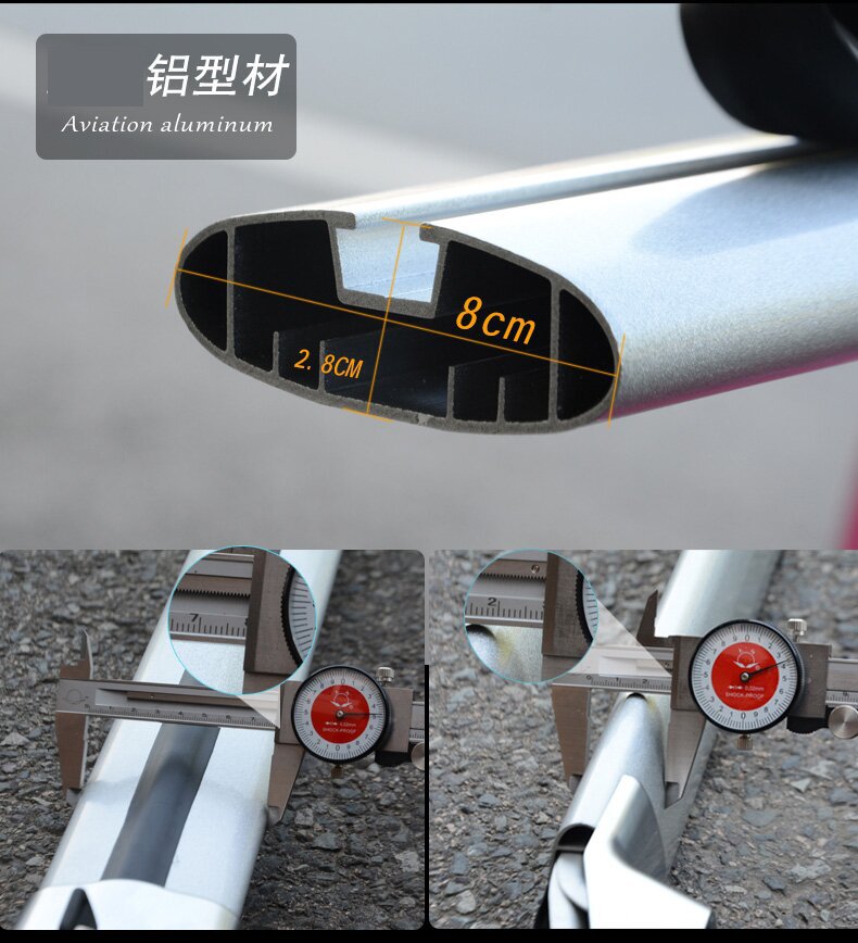Factory Direct Sales Gm Split Luggage Rack Aluminum Alloy Travel Crossbar Roof Rack Load-Bearing Strong Crossbar Rack