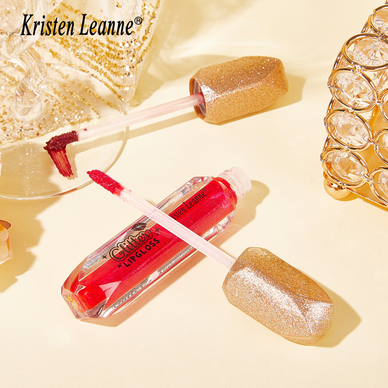 RISTEN LEANNE Black Technology skinner klarere, når du nipper til den Pearl Glitter Lipgloss Non-stick Cup Matte Lipgloss_voghion.com