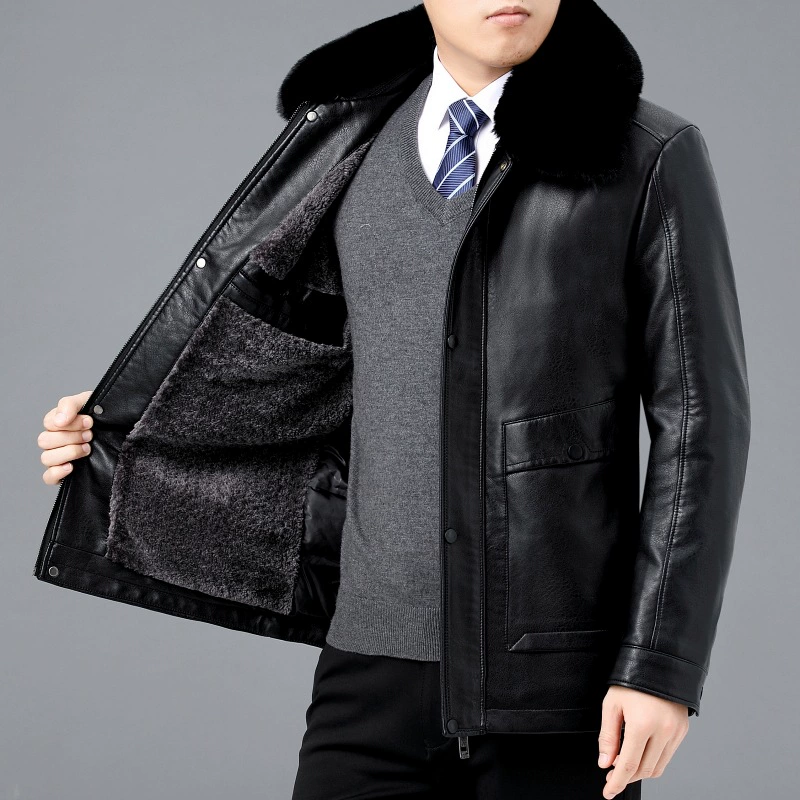 Demi-season warm jacket, for middle age, plus size