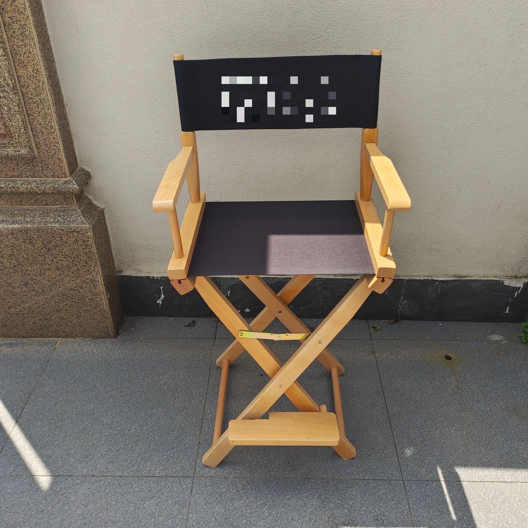 Silla de madera sólida silla de ocio silla de dormitorio silla de bar alto silla de fotos de red silla de empresa de exhibición de clavos taburete LOGO