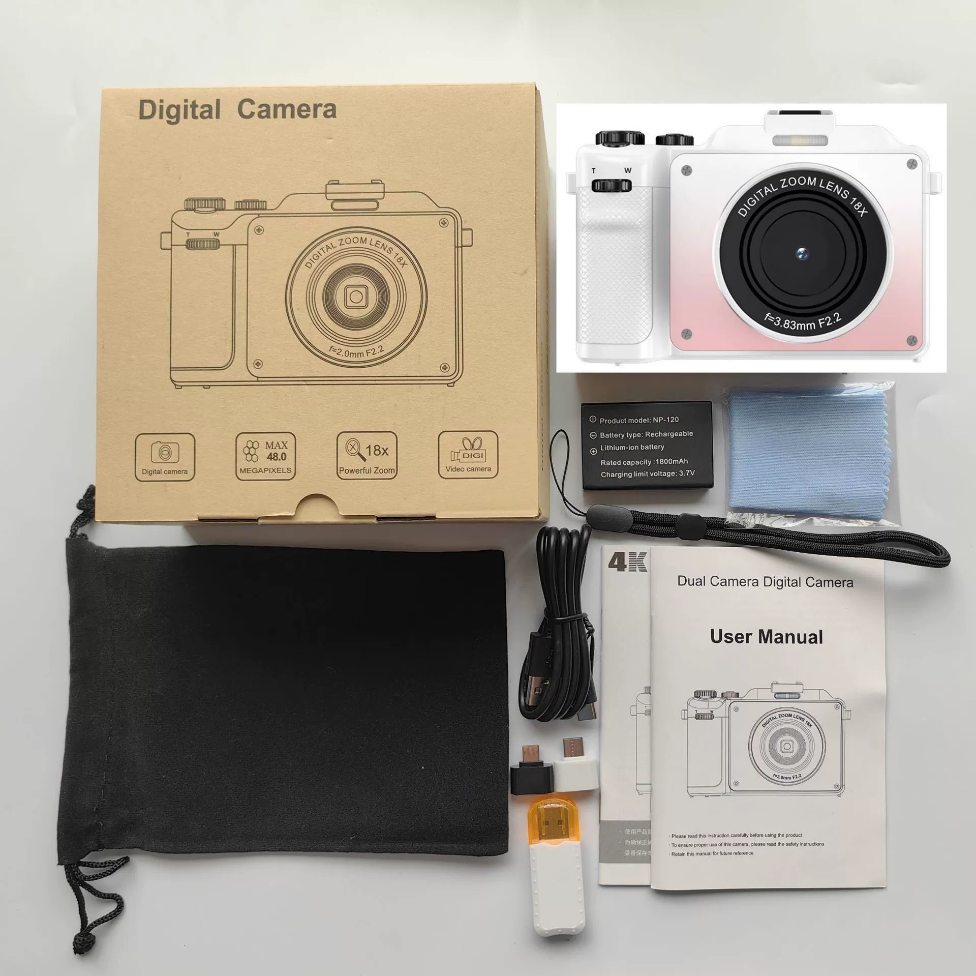 Цифровой фотоаппарат X9 5K с двумя фронтальными/задними камерами, WiFi, стиль фотоаппарата DSLR, фильтр красоты для селфи, варианты хранения