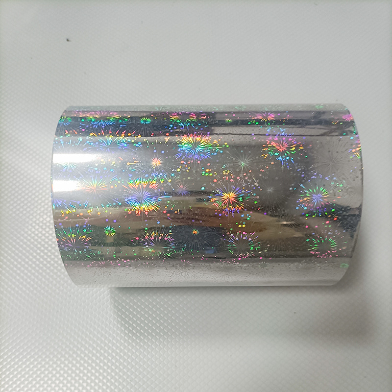 工厂批发镭射烟花星空膜烫金电化铝膜包装礼品印刷花版镭射膜镀铝