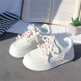 超火厚底配裙子小白鞋女款2025新款爆款秋季原创小众百搭休闲板鞋