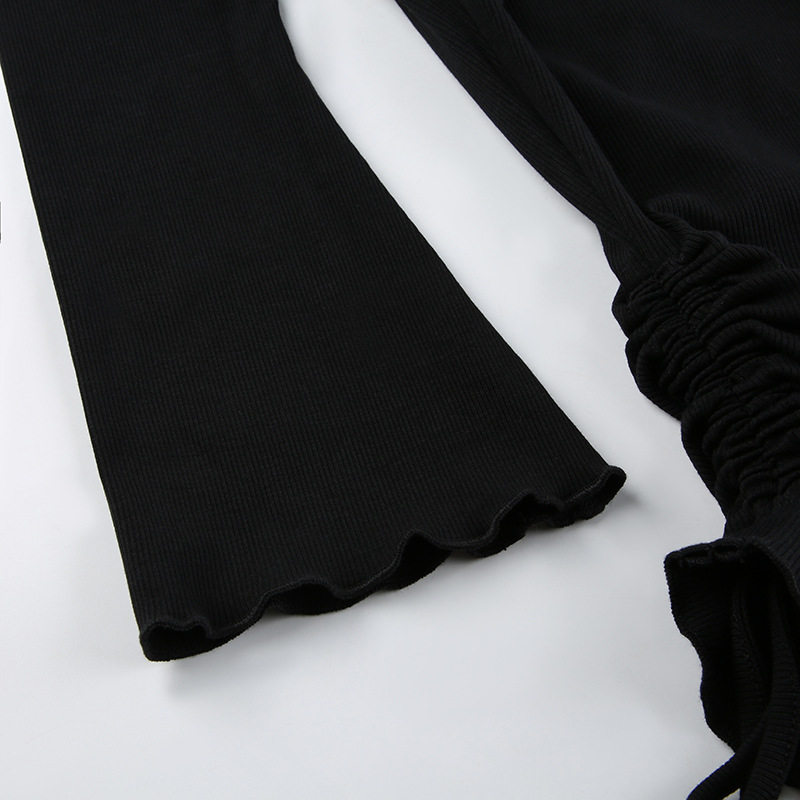 Pleated lPleated long-sleeved base shirong-sleeved base shirt