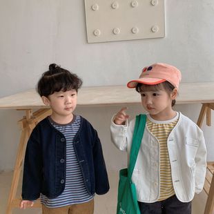 Children's coat Autumn 2023 new boys' spring and autumn top baby cardigan Korean style western style little girls' jacket