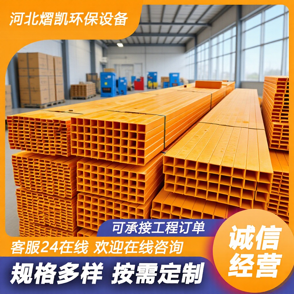 玻璃钢拉挤型材矩形管槽钢日字管 玻璃钢方管玻璃钢檩条