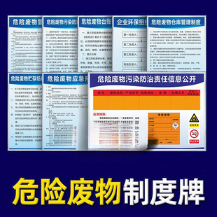 Hazardous Waste Management System Signage, Complete Set of Hazardous Waste Warehouse Storage Site Management Regulations, Hazardous Waste Pollution Prevention
