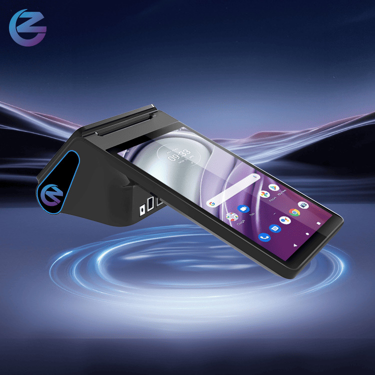 Máquina POS inteligente Android Z108 doble pantalla escanear código de pago NFC caja registradora de comidas de supermercado