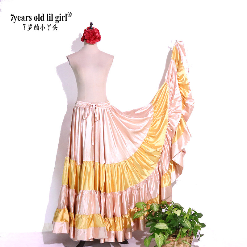 Dance clothing belly dance Spanish flamenco dance snow thick big round skirt factory wholesale 9EX02