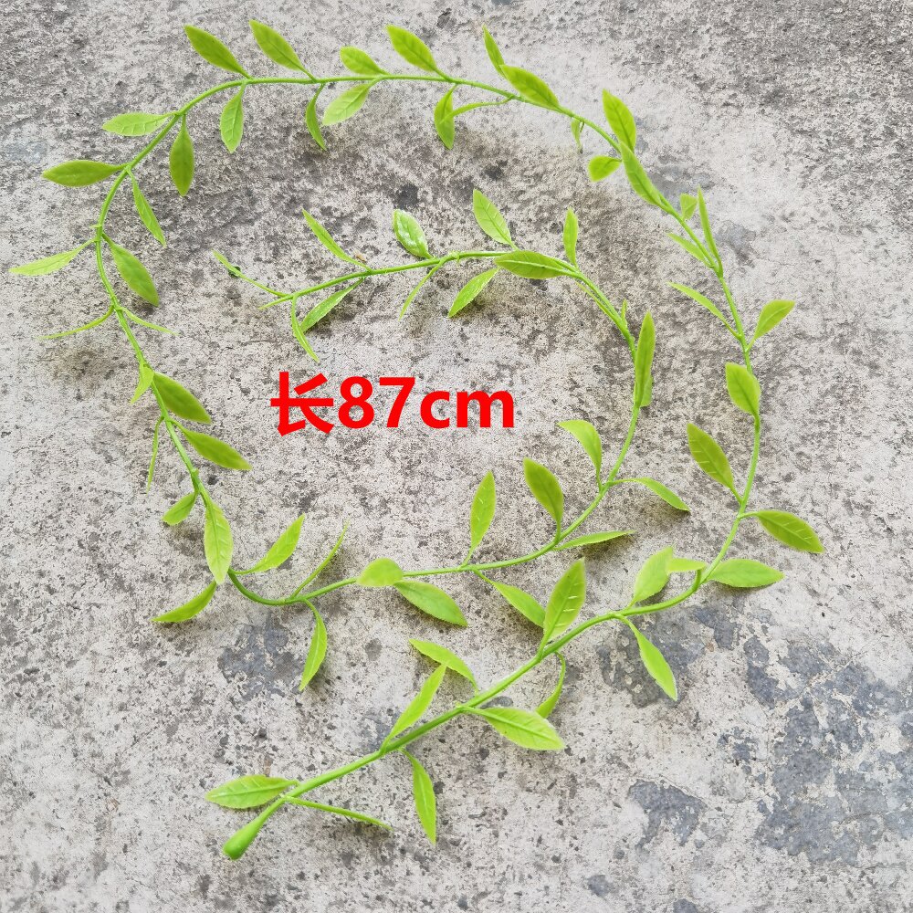 Imitación de hojas verdes hierba de agua hoja persa decoración de flores de boda pared flor de pecho accesorios de muñeca flores diy accesorios hechos a mano