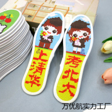 2025新款鞋垫十字绣儿童学生男女童童小孩宝宝印花卡通满绣半成品