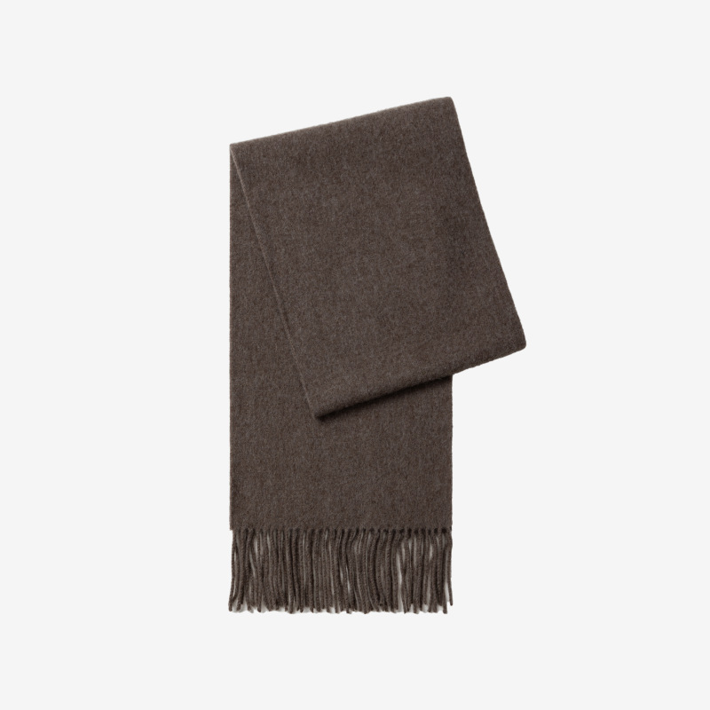 Pinzas cuidadosamente seleccionadas, bufanda 100% de lana, bufanda de ambiente coreana, color sólido, chal de mujer de alta calidad de otoño e invierno