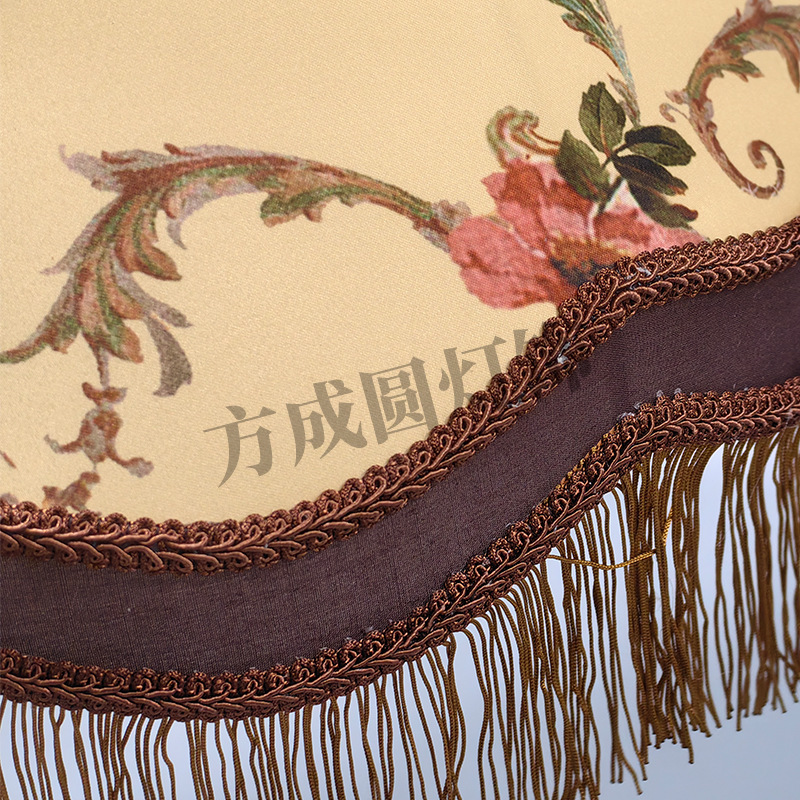 Pantalla de lámpara de tela de borla retro china al por mayor candelabro cubierta de lino nostálgico salón de té sala de estudio lámpara de cabecera vertical pantalla de lámpara