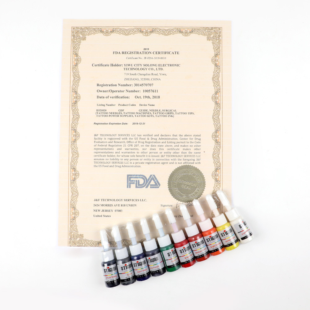 Bordado dragón tatuaje pigmento 5ml color tatuaje pigmento tinta profesional pequeña botella tatuaje pigmento suministro transfronterizo