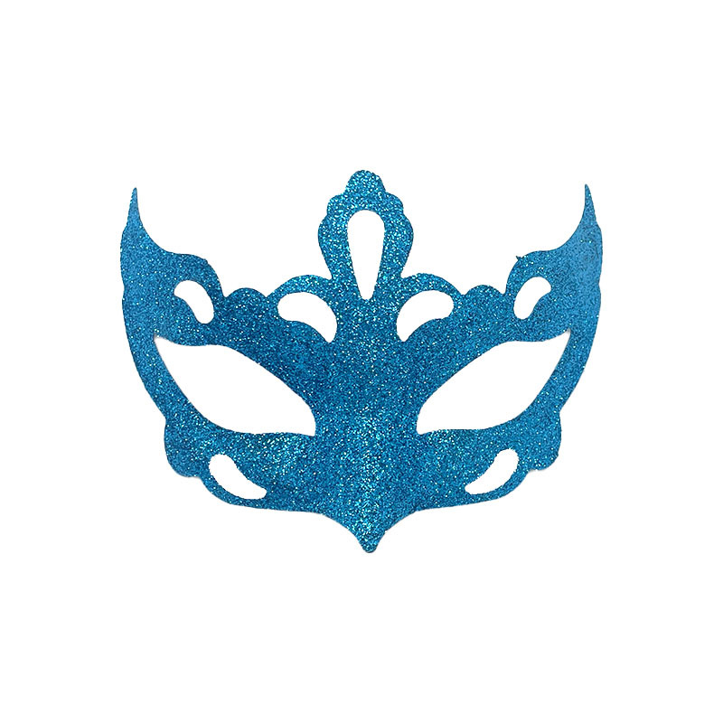 Halloween nueva máscara de mitad de cara polvo brillante corolla retrógrado máscara retrógrada misteriosa máscara de maquillaje de alto nivel máscara de baile