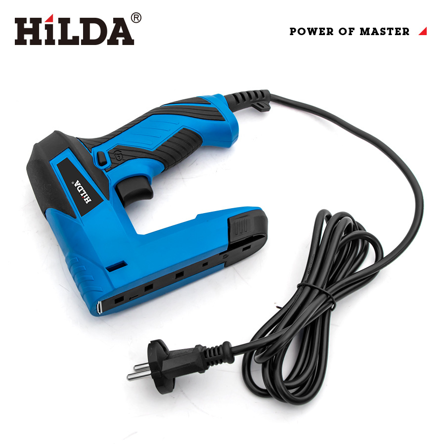 Grapadora y Clavadora Eléctrica para Clavos Rectos y en U para el Hogar