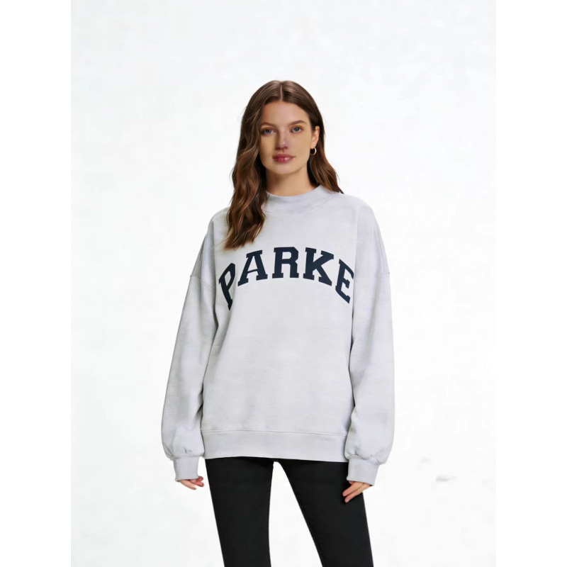 2026 New Parke Casual Embroidered Sweatshirt for Men and Women, Cotton Loose Fit, Slimming and Versatile, Direct Sales from the Manufacturer