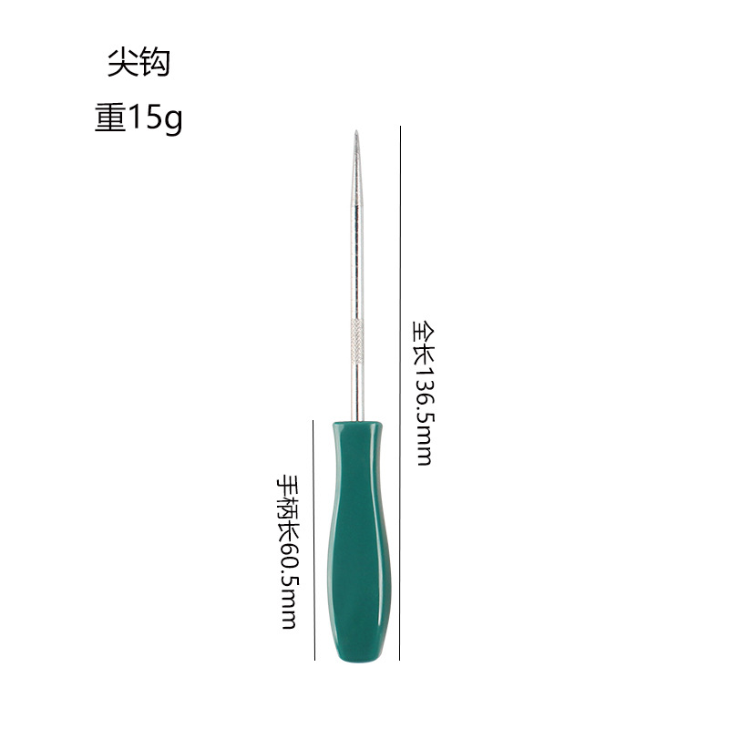 진한 녹색 포인티드 후크 싱글(대량)