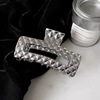 Square metal advanced crab pin, hairgrip, elegant shark, South Korea, high-quality style, internet celebrity