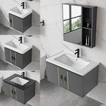 太空铝合金防水浴室柜组合卫生间家用洗脸盆柜洗手间洗漱台一体盆