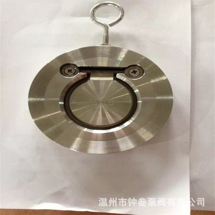 圆片对夹式止回阀 H74H-10C DN150 铸钢旋起式单瓣逆止阀 H74H