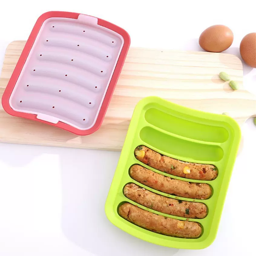 DIY硅胶香肠模具辅食工具家用自制热狗火腿肠烤肠烘焙模食品级