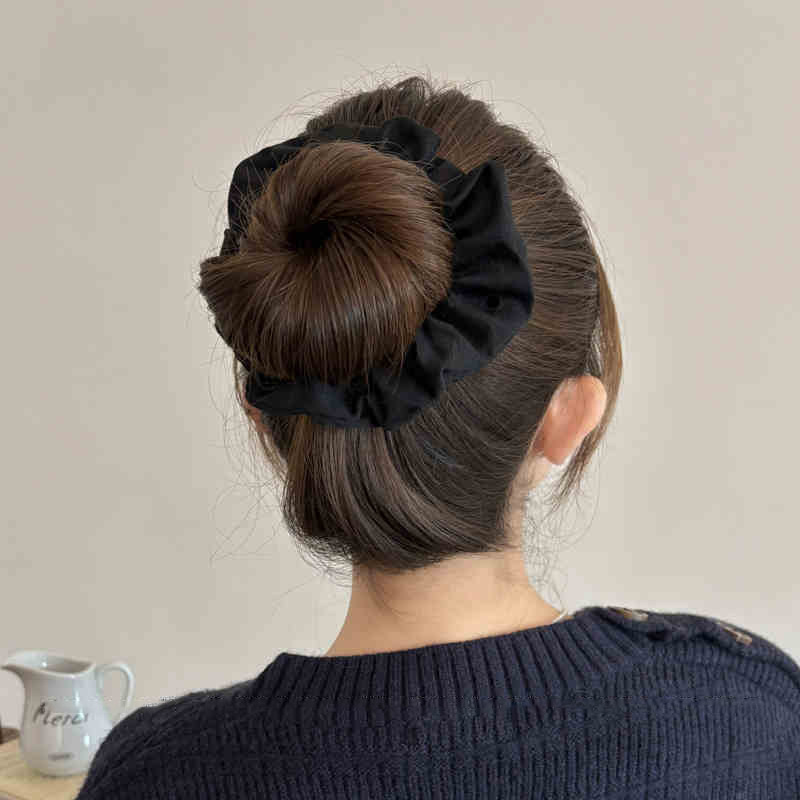 almohada de satén para dormir anillo de cabello de alto nivel coreano relleno de algodón cuerda de cabello bola de cabello