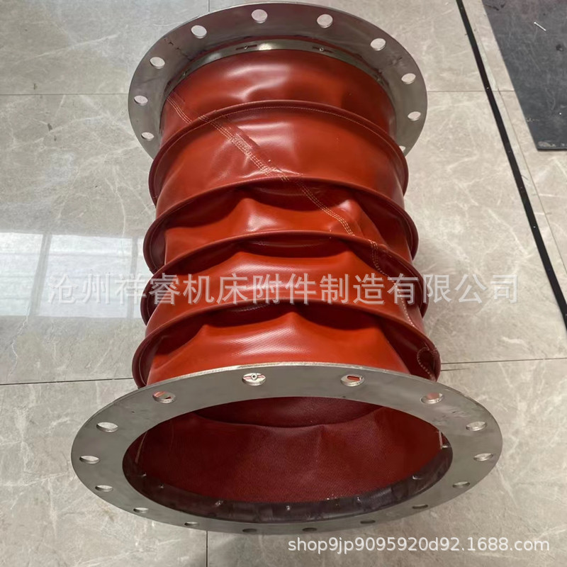 风机通风伸缩软连接防火耐高温通风管空调出风口硅胶布帆布三防布
