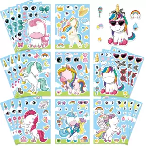 8 Cartoon Rainbow Unicorn DIY Original Collage Decorative Stickers for Phone Cases, Tablets, Skateboards, Waterproof and Non-Infringing