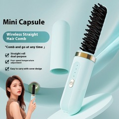 国境を越えた人気のワイヤレスストレートヘアクリップ家庭用ストレートヘアコームヘアアイロンふわふわ非マイナスイオン長持ち電気コーム
