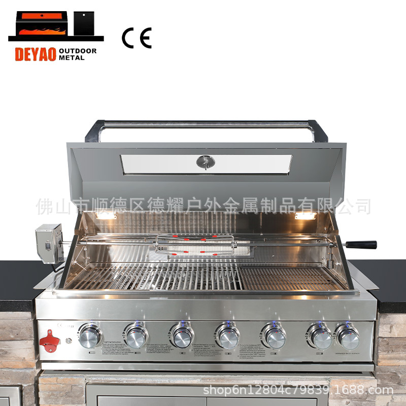 Horno europeo y americano incrustado horno cocina al aire libre jardín patio grilla de barbacoa americana de alta gama 304 acero inoxidable