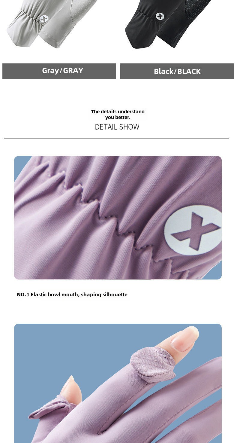 Sunscreen Gloves Women's Ultraviolet Protection Flip Thin Summer Ice Silk Breathable Fashion Electric Bicycle Bike Driving Finger_maomaolike.com