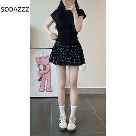 2025新款蝴蝶结半身裙女春夏百褶裙显瘦A字短裙子蛋糕裙显瘦短裙