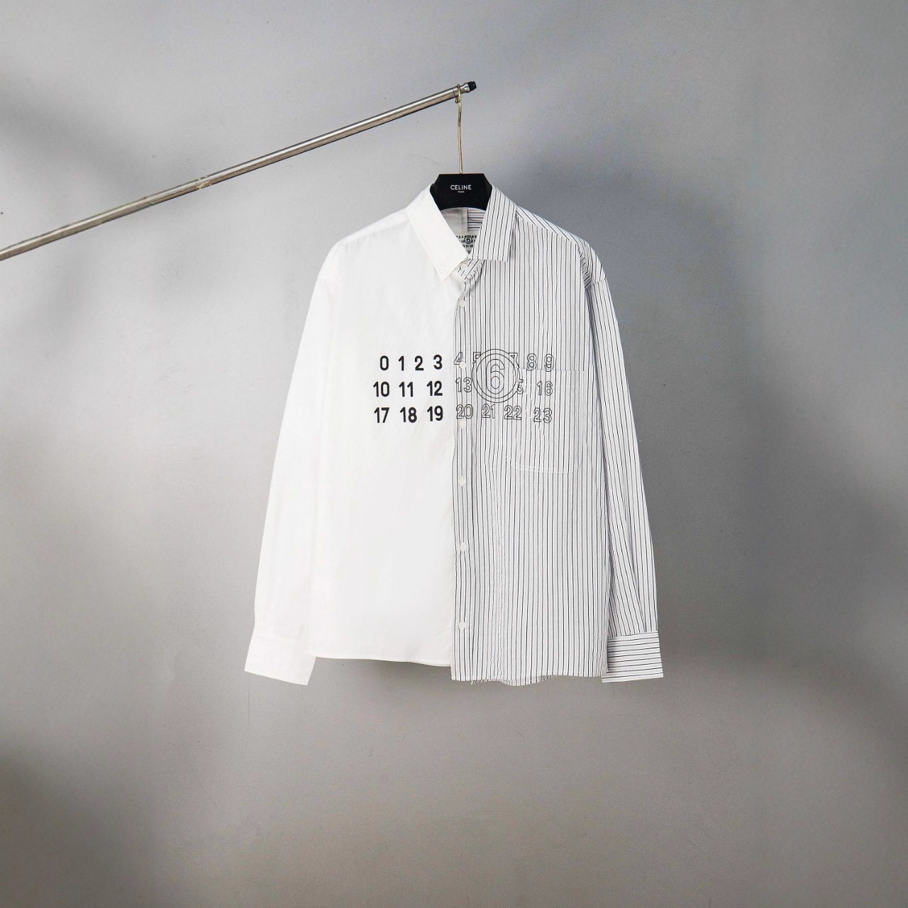 MM Magee Home South Oil High Version ins Little Red Book Digital Print Anti-wrinkle Color Block Yin Yang Long Sleeve Shirt for Men and Women