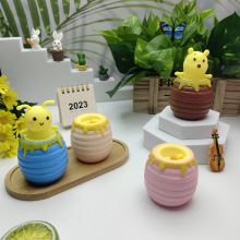 解压蜜罐杯捏捏乐蜂蜜小熊杯新奇特解压杯发泄蜜蜂桶挤压蜜罐跨境