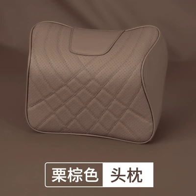 Lumbar Support, Neck Pillow, Waist support - clean-version-f-type-chestnut-brown-1-headrest