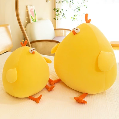 New Dunder Chicken Doll Large Little Yellow Chicken Doll Stuffed Toy Soothing Pillow Bed Cushion Birthday Gift (Oyuncaq yastıqlar) - dundun-chicken-pillow-25cm100g