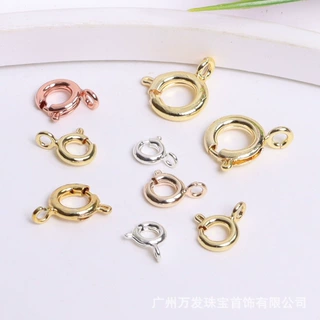 批发14K包金保色配件 弹簧扣手工diy饰品手链 项链收尾连接锁收尾