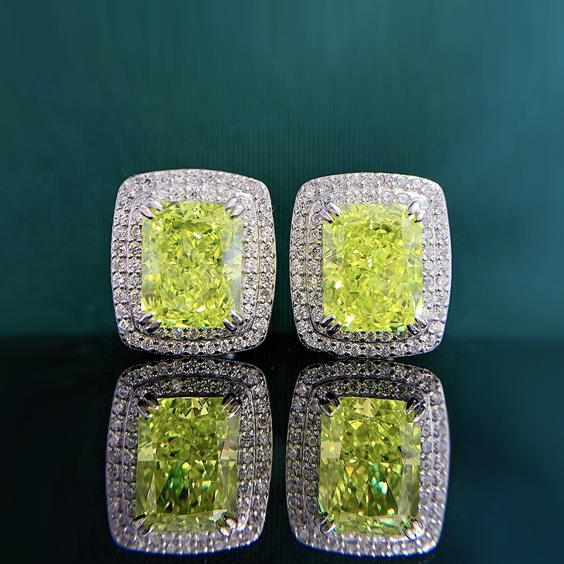 Orecchini a lobo verde oliva donna gioielli moda in argento_voghion.com