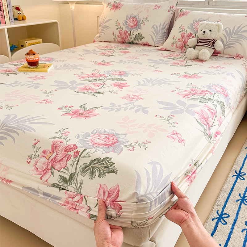 2025 nueva sábana de algodón pequeña fresca funda protectora de colchón de algodón de una sola pieza cubierta de cama para niños dormitorio 2025 nueva