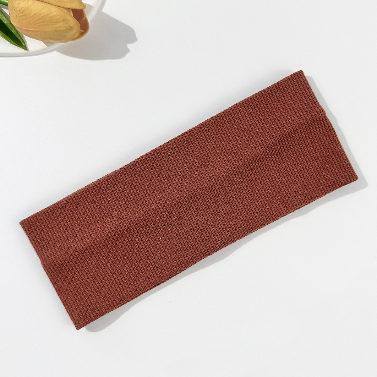 Nueva banda de pelo de punto de color sólido para hombres y mujeres yoga deportes sudor absorbente diadema internet celebridad mismo estilo hilo de algodón lavado de cara banda de pelo