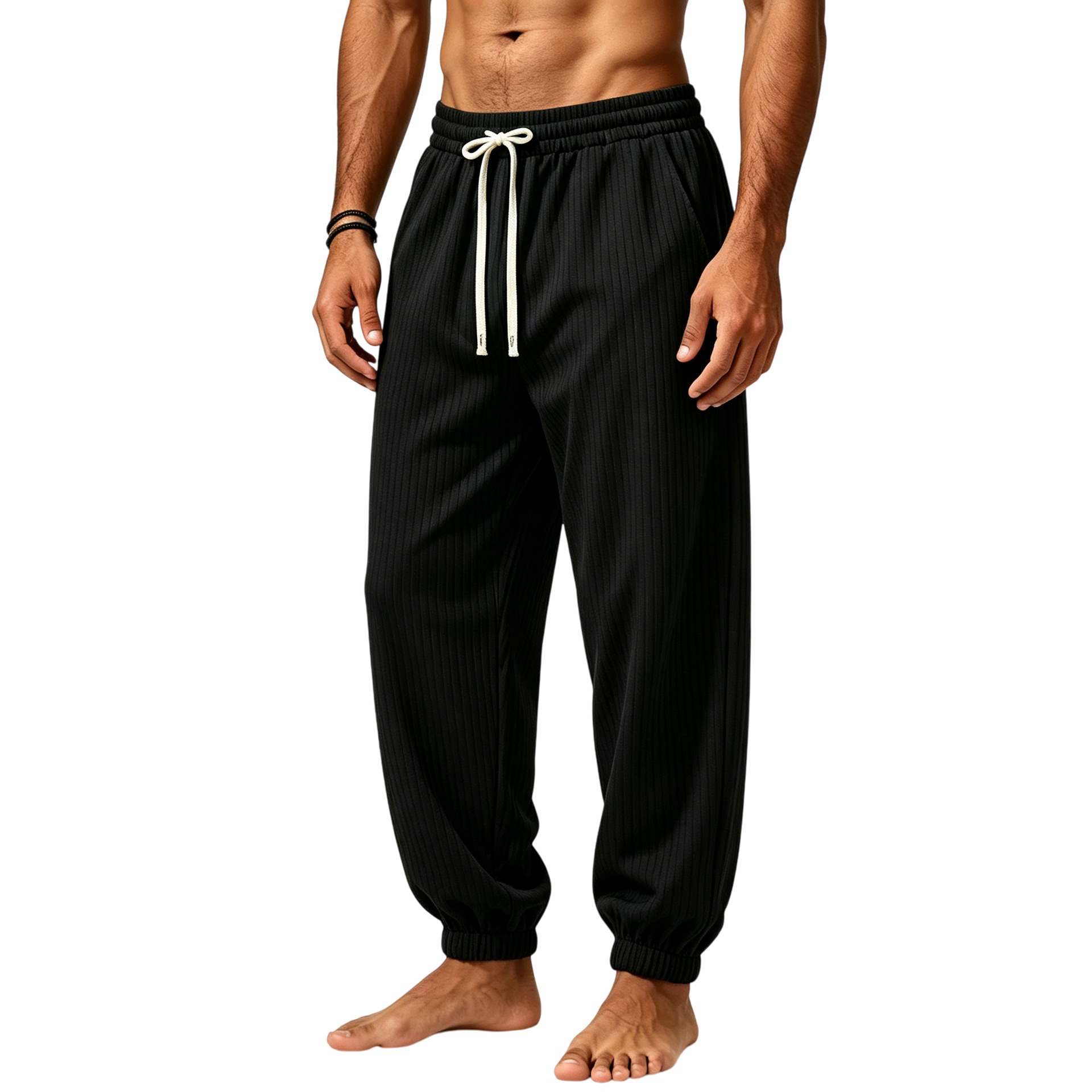 Men's Jogger Sweatpants Loose Fit Drawstring Athletic Trousers_voghion.com