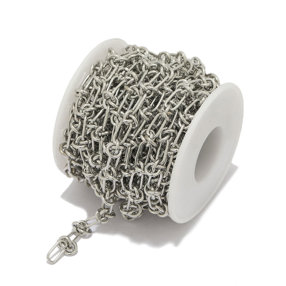 Plating Design Hip-Hop Style 1 Piece 6*1000mm 304 Stainless Steel Geometric Polished Chain