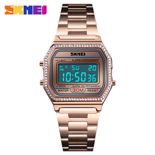 Skmei/�r�����¿�W����ˮ��ӱ�Ů����ʯ��Ůʿ���e�r���ֱ�