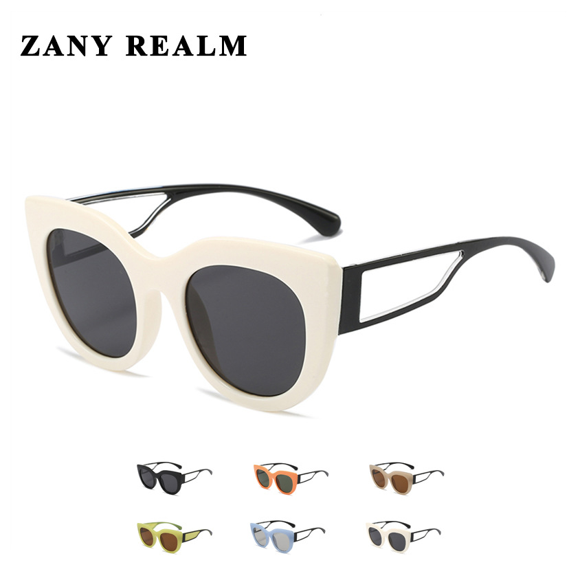 Nuevo Xiaoxiang contraste de color ojo de gato gafas de sol retro francés transfronterizo Comercio exterior tiktok gafas de sol fabricante en stock