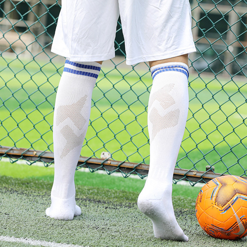 Football Socks, Long Socks for Men, Adults and Children, Over-The-Knee Breathable Non-Slip Thickened Towel Bottom Sports Training Professional Socks