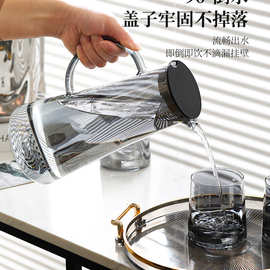 DA4K凉水壶水壶高硼硅玻璃耐高温冷水壶套装家用冰箱果茶壶杯子凉